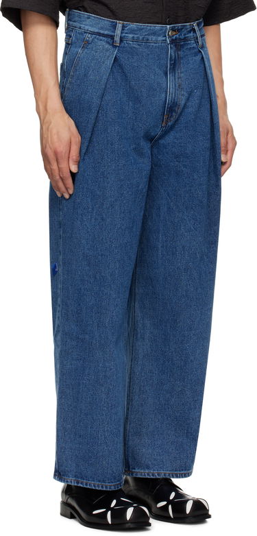 Kavbojke ADER ERROR ADER error Sig; TRS Tag 02 Pleated Wide-Leg Jeans Modra | BO42FYJE0102BL, 1