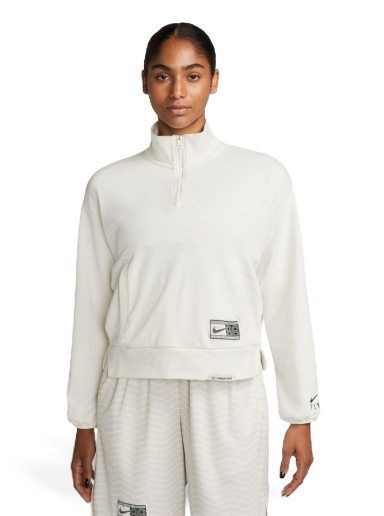Pulover Nike Dri-FIT Swoosh Fly 1/4 Zip Basketball Sweatshirt Bela | DX0561-133