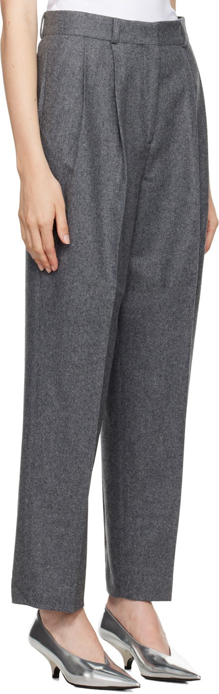 Hlače TOTEME Double-Pleated Tailored Trousers Siva | 244-WRB847-FB0024, 1
