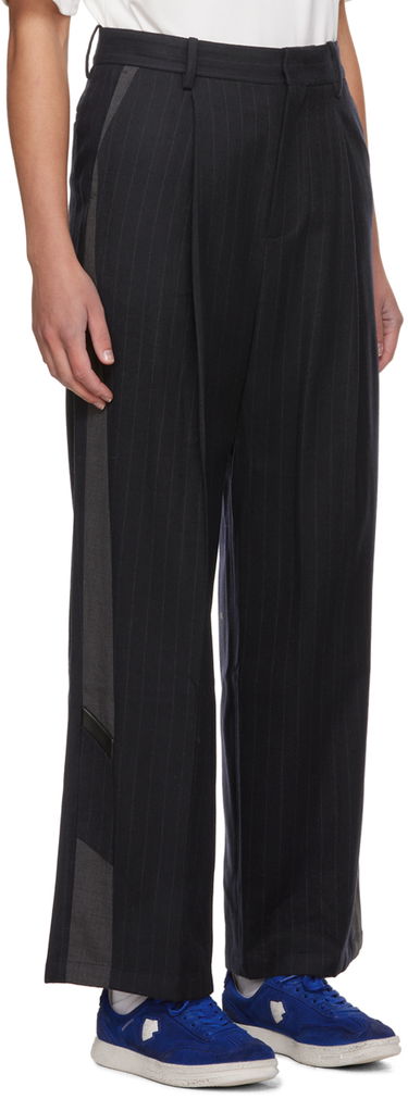 Hlače ADER ERROR Pinstripe Wide-Leg Trousers Črna | BMADFWSA0203NV, 1