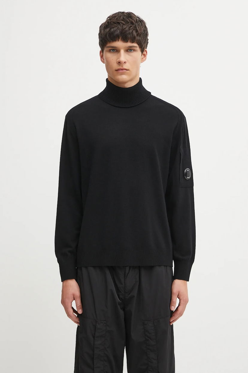 Pleteni pulover C.P. Company C.P. Company Turtleneck Sweater Črna | 19CMKN035A005528A
