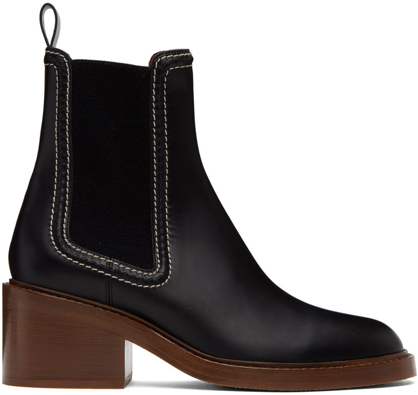 Superge in čevlji CHLOÉ Chloé Mallo Leather Chelsea Boots Črna | CHC22A685AF