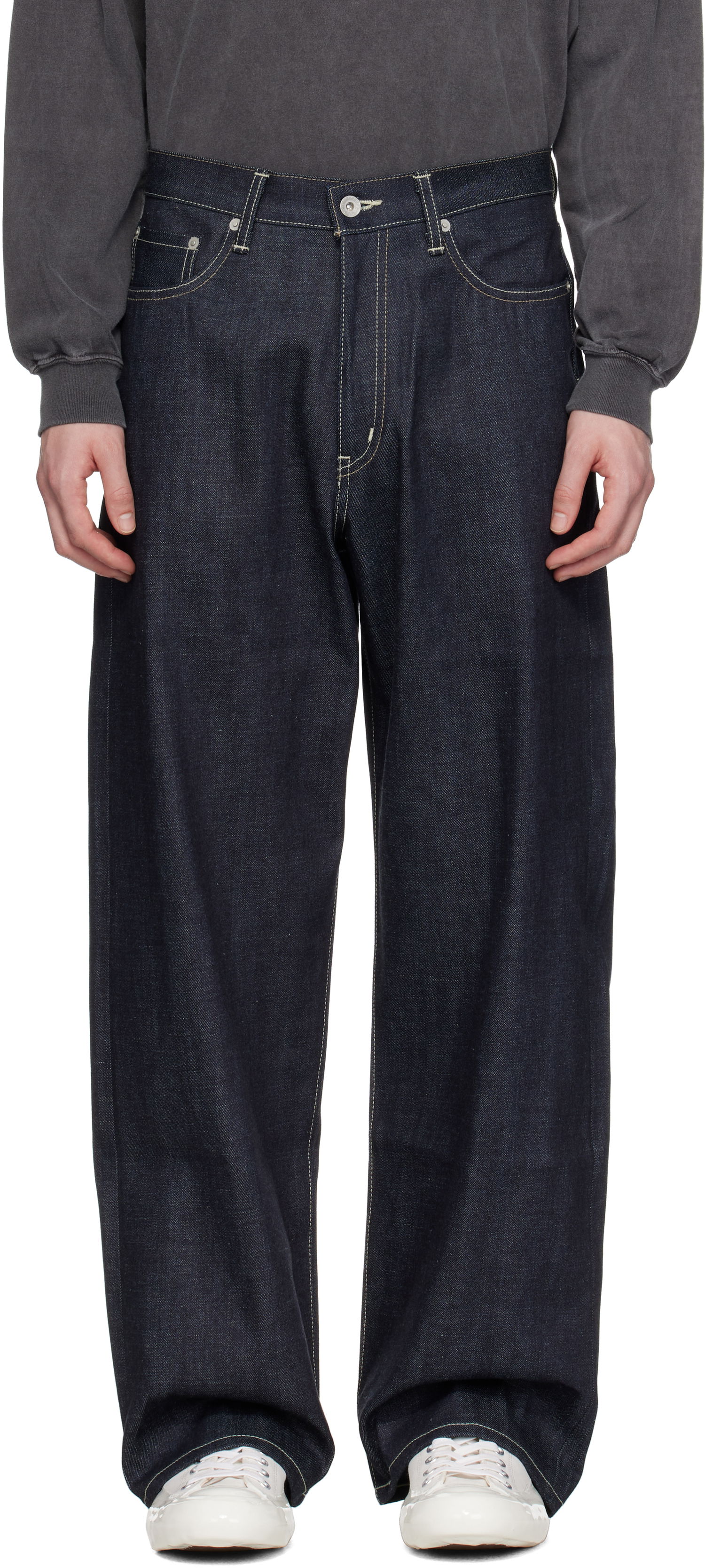 Kavbojke Neighborhood Neighborhood DP Wide Jeans Modra | 251XBNH-PTM01, 0