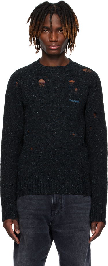 Pleteni pulover We11done We11done Distressed Knit Sweater Črna | WD-KT0-25-623-U-NV, 0