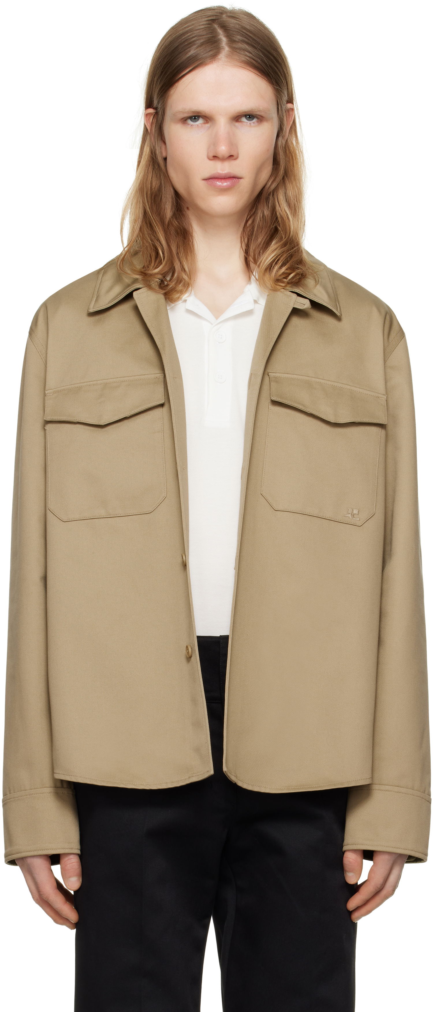 Jakna Courrèges Courrèges Utility Overshirt Bež | 125CCH083PL0178, 0