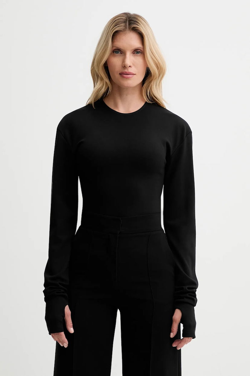 Bodi Maison Margiela Long-Sleeve Body with Thumbholes Črna | S62NA0083.M20151.900