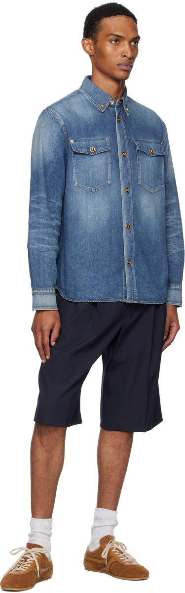 Srajce Versace Versace Denim Shirt Modra | 1013887_1A14406, 3