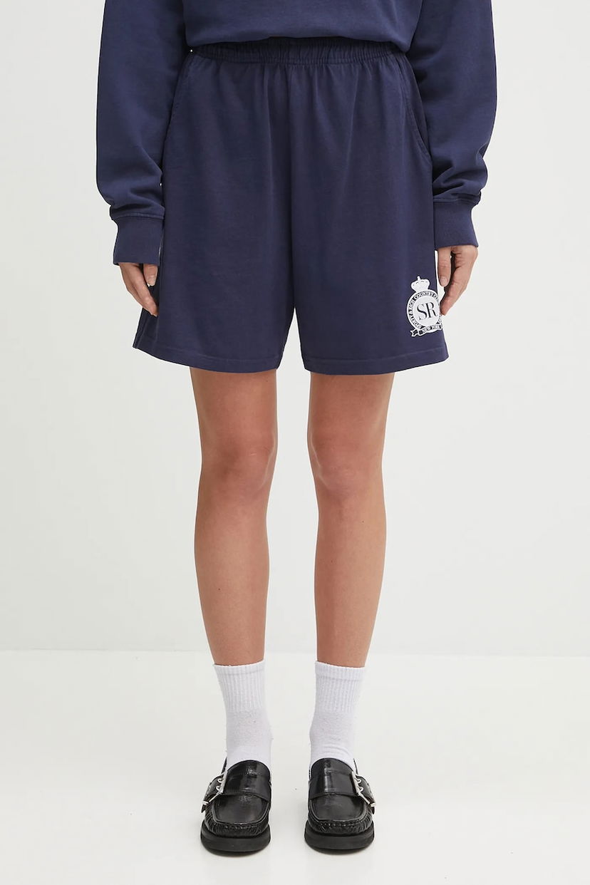 Kratke hlače Sporty & Rich Sporty & Rich Royal Club Gym High Waist Shorts Mornarica | SH039620219BL106