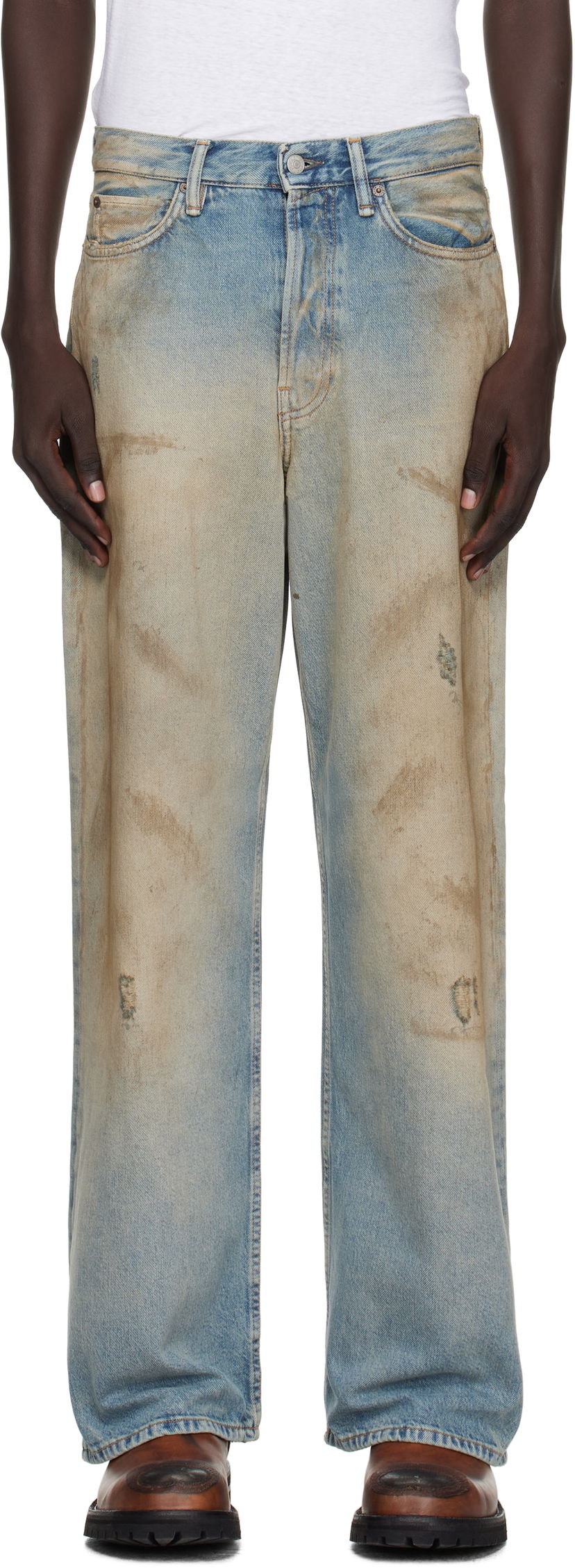 Kavbojke Acne Studios Acne Studios Loose Fit 1981 Jeans Modra | C00101-