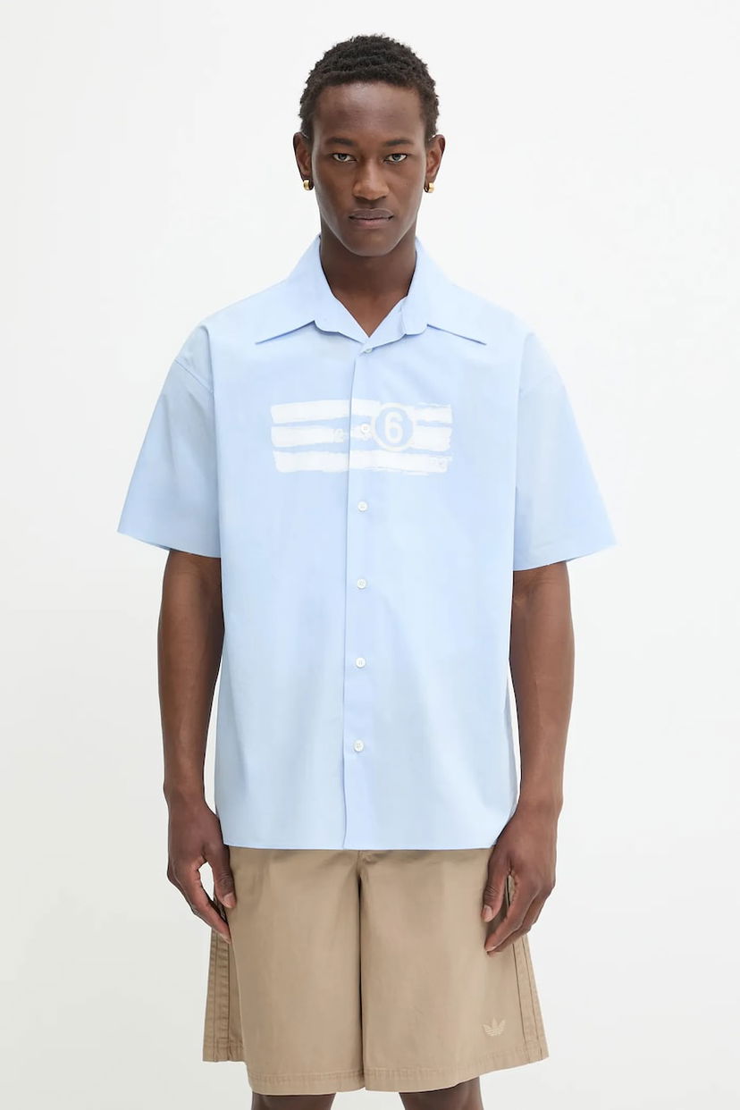 Srajce Maison Margiela MM6 Maison Margiela Relaxed Fit Shirt Modra | SH2DR0004.M35256.479