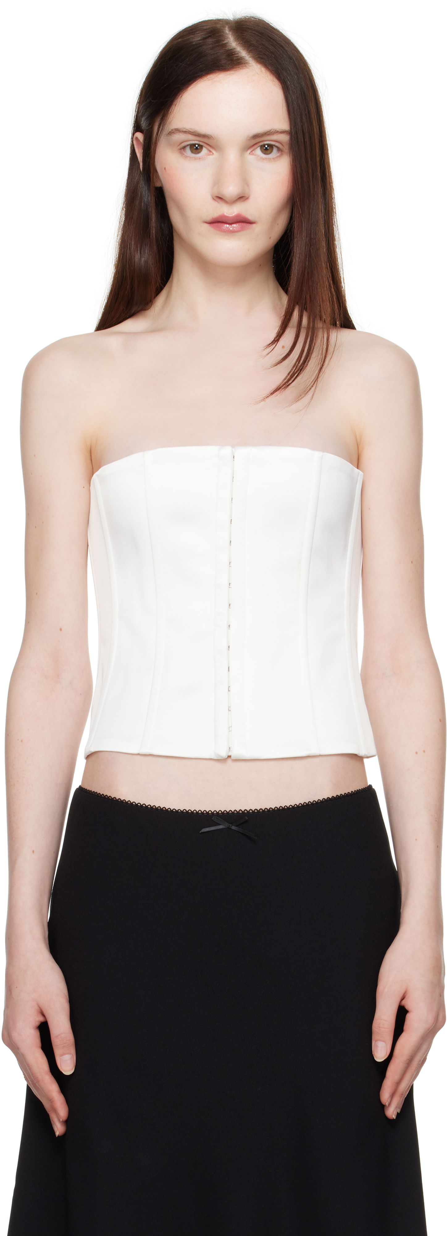Modrček GUIZIO Guizio Satin Corset Top Bela | C00105W037, 0