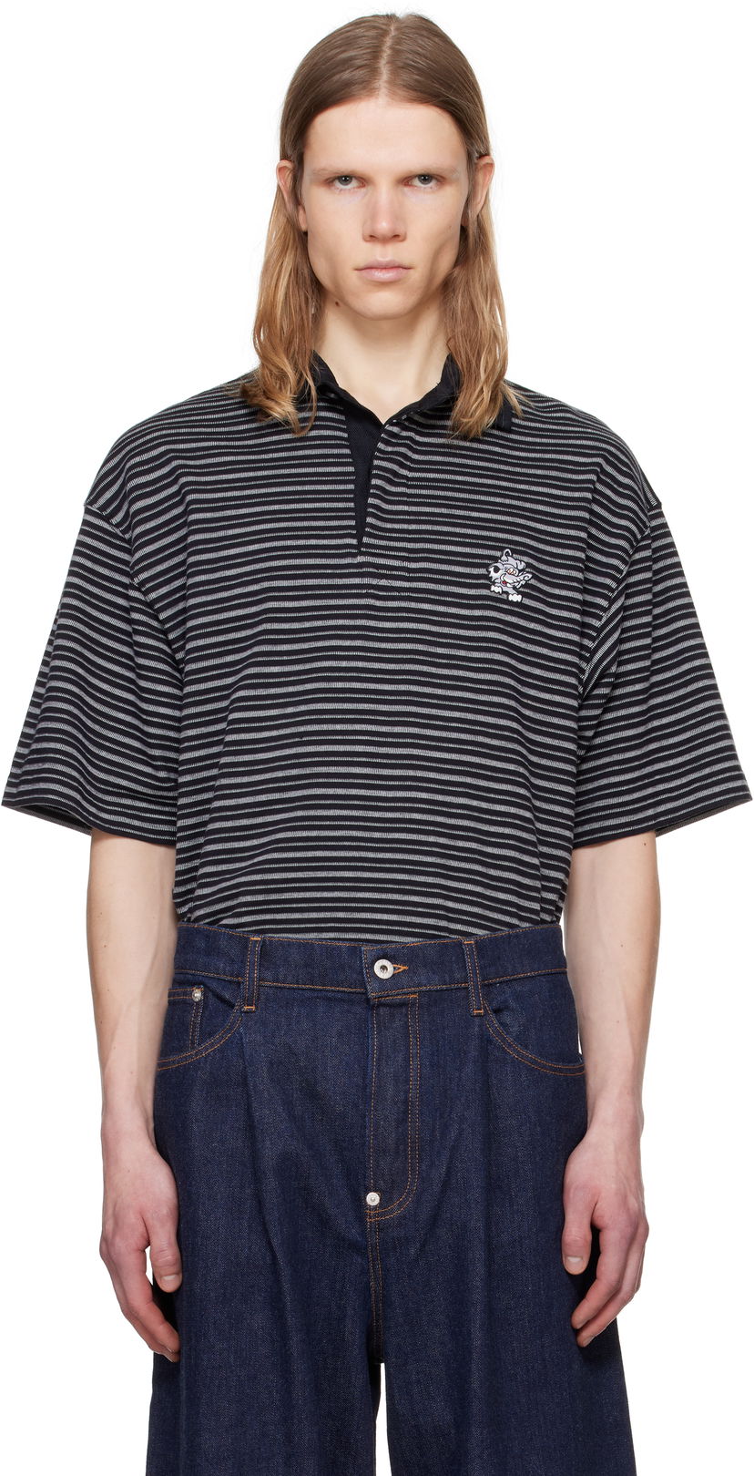 Polo majica KENZO Kenzo Paris VERDY Edition Embroidered Polo Črna | FF55PO5414SD