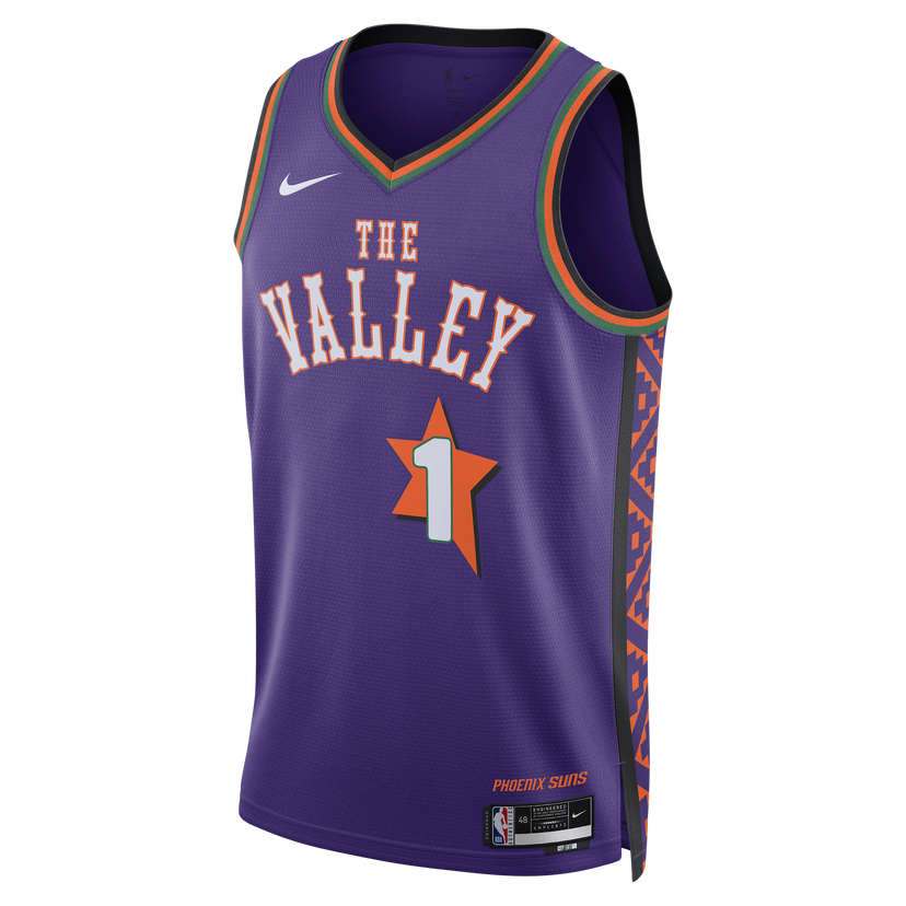 Dres Nike Dri-FIT NBA Swingman Devin Booker Phoenix Suns City Edition Basketball Jersey Lila | FQ4356-504