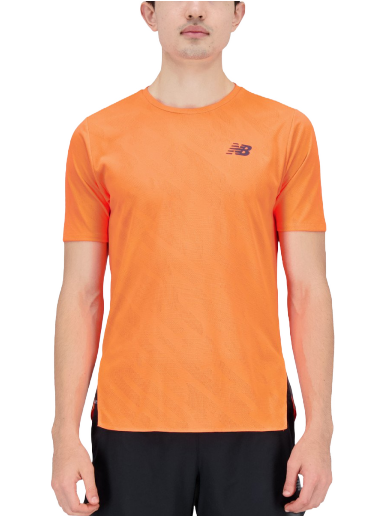 Majica New Balance Q Speed Tee Oranžna | mt23281-ndf