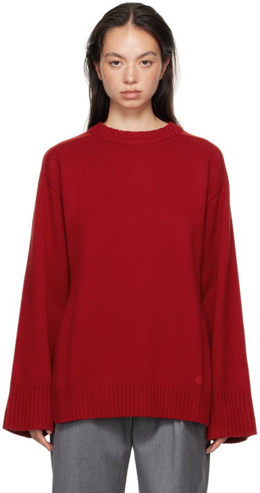 Pleteni pulover Loulou de Saison Loulou de Saison Safi Ribbed Knit Sweater Rdeča | SAFI, 0