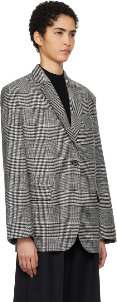 Jakna Anine Bing Quinn Houndstooth Blazer Črna | A-01-2008-MTL37, 1