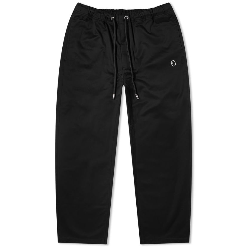 Hlače BAPE A Bathing Ape One Point Easy Chino Pants Črna | 001PTK301308M-BLK