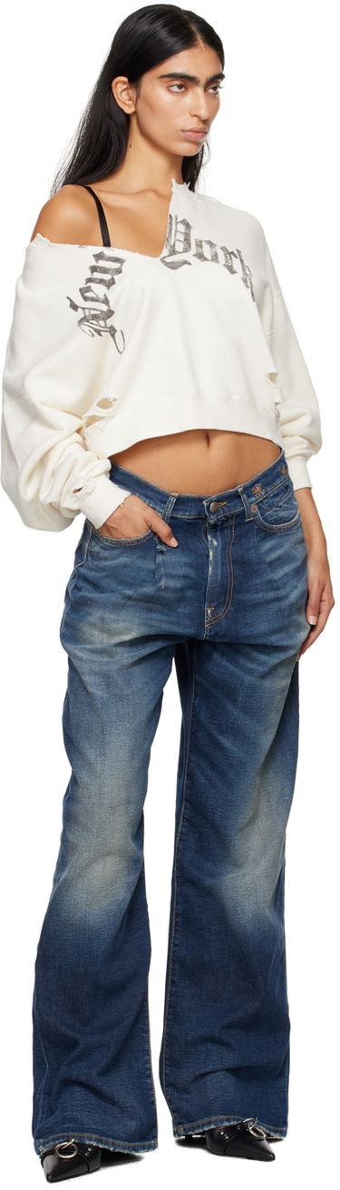 Kavbojke R13 R13 Damon Wide-Leg Jeans Modra | R13W3147-D144A, 3