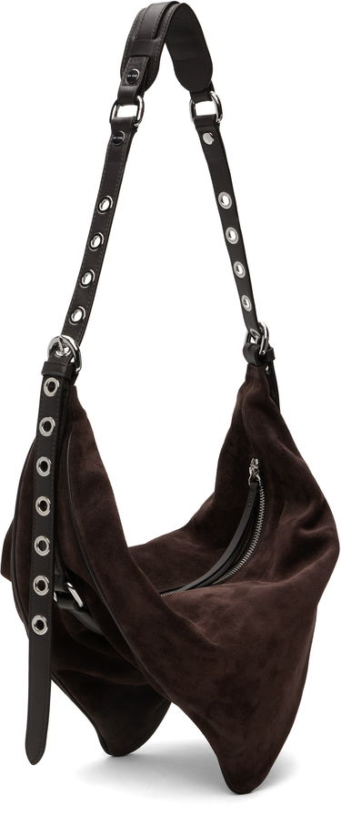 Torba za čez ramo BY FAR BY FAR Trayana Suede & Nappa Leather Shoulder Bag Rjava | MWBSB063MM050BR054PL, 2