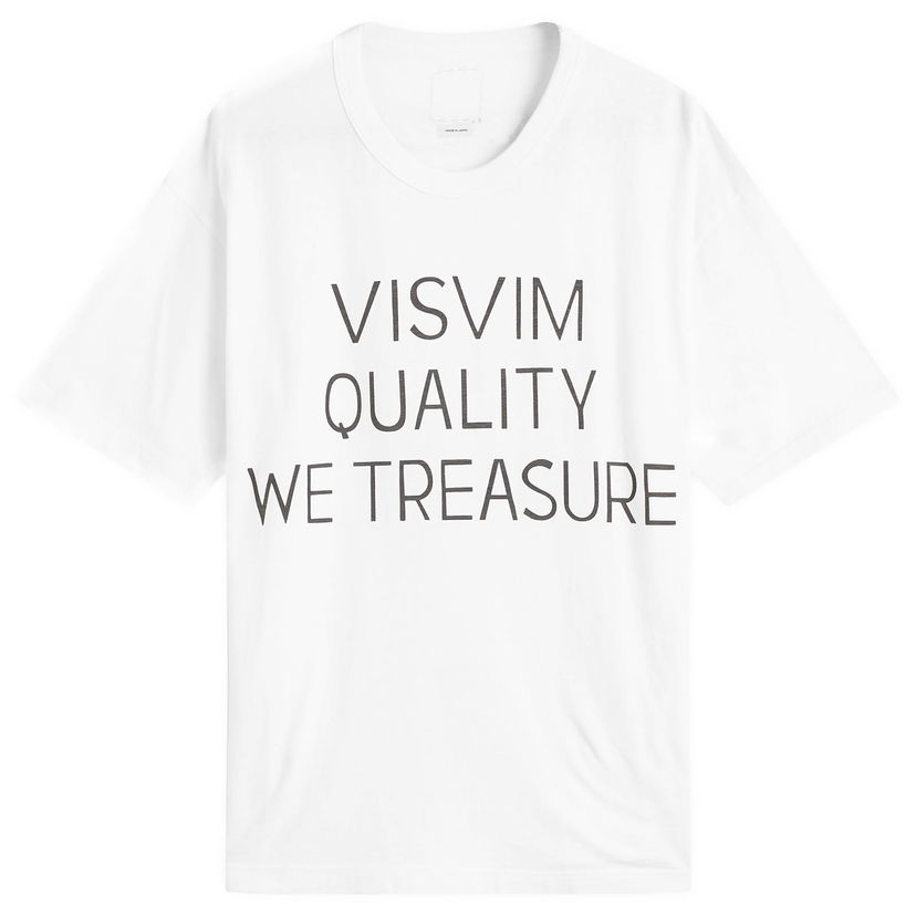 Majica visvim Jumbo T-Shirt with 'VISVIM QUALITY WE TREASURE' print, Size Large Bela | 0125205010016-WHT