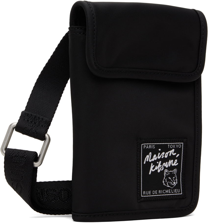 Denarnica MAISON KITSUNÉ Maison Kitsuné 'The Traveller' Neck Pouch Črna | MM05362WQ1001P199, 1
