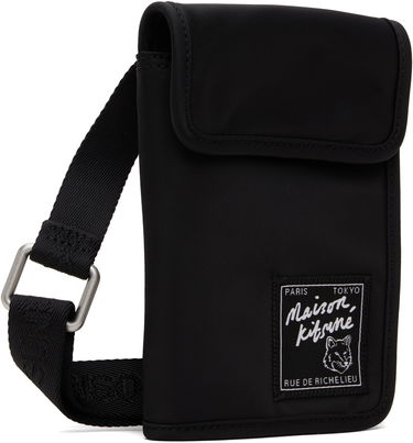 Denarnica MAISON KITSUNÉ Maison Kitsuné 'The Traveller' Neck Pouch Črna | MM05362WQ1001P199, 1