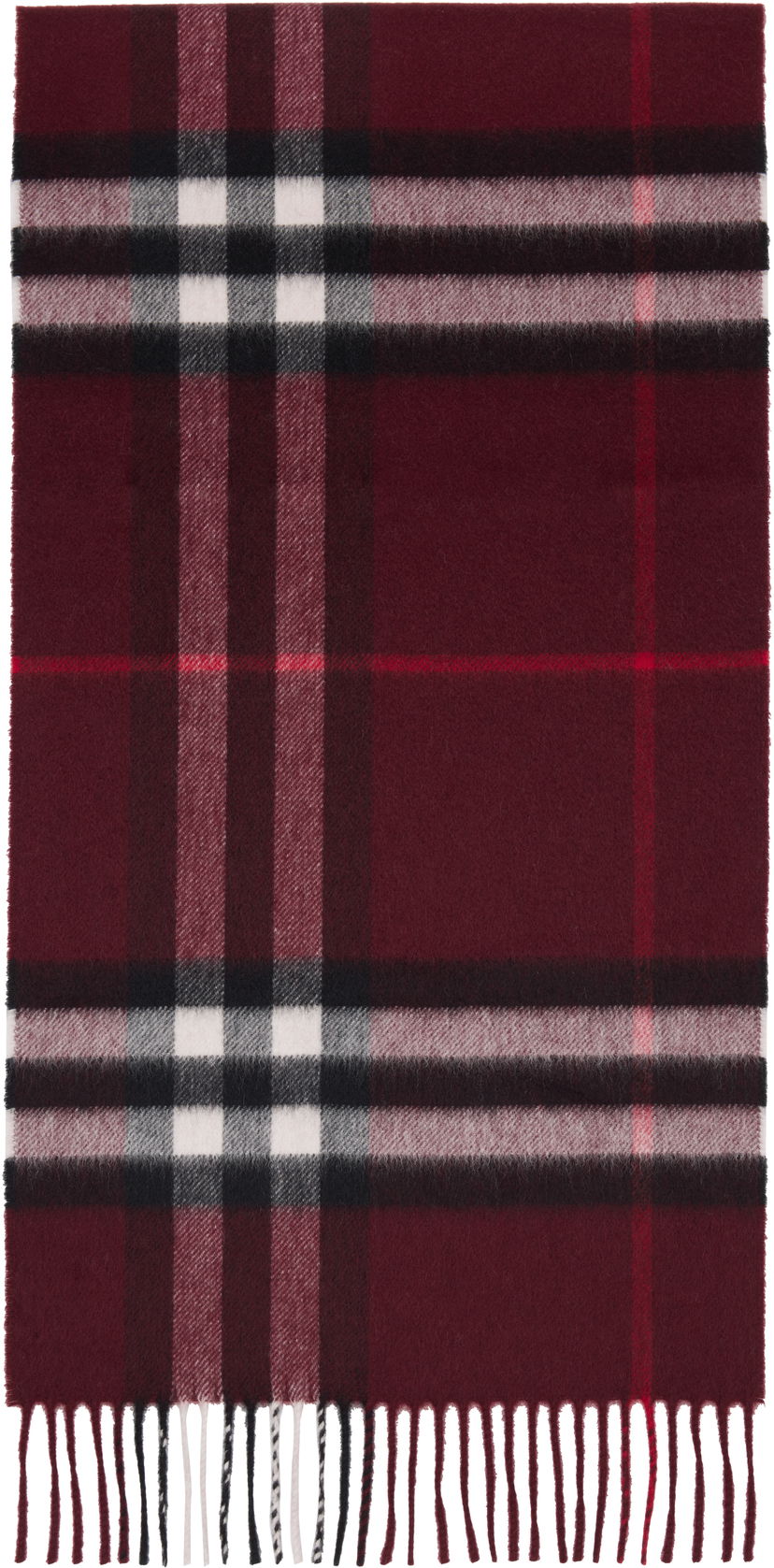 Šala Burberry Burberry Check Cashmere Scarf Bordo | 8112639
