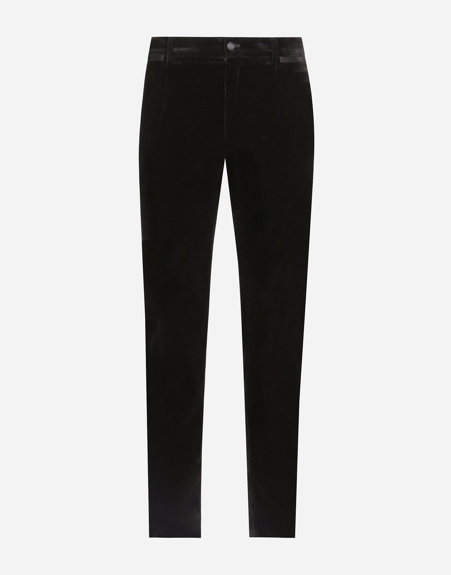 Hlače Dolce & Gabbana Velvet Tuxedo Pants Črna | GP0F3TFUVG7N0000, 0