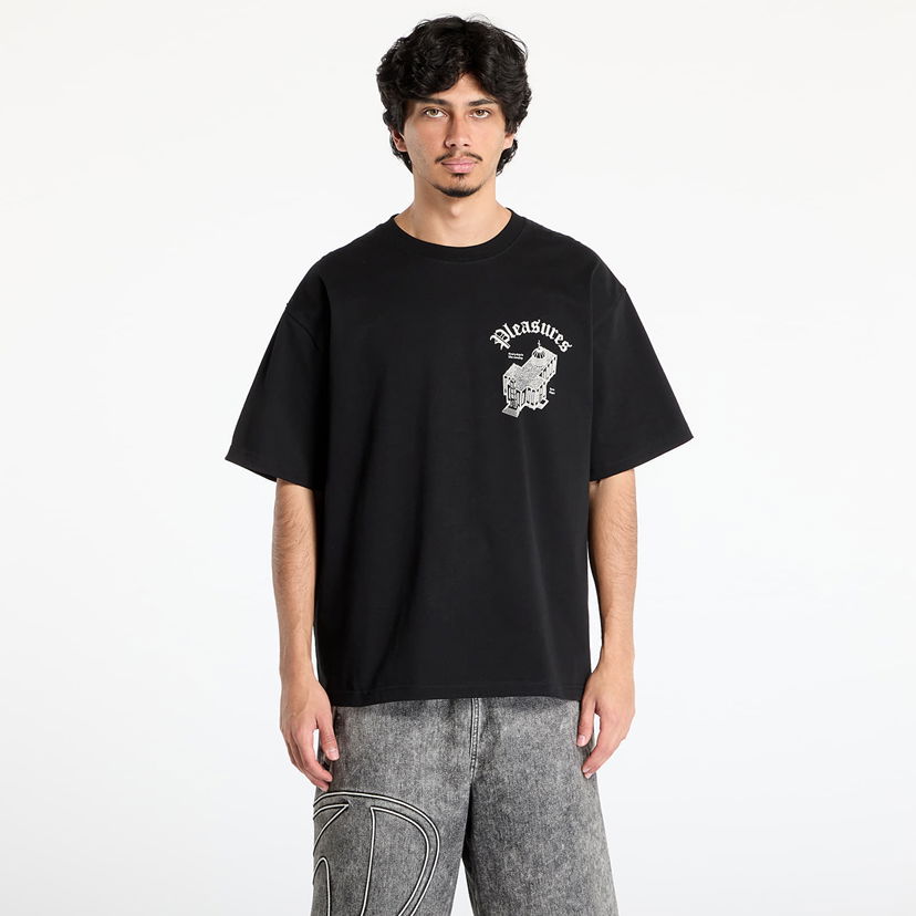 Majica Pleasures PLEASURES Chapel Heavyweight T-Shirt Črna | P25SU021 BLACK