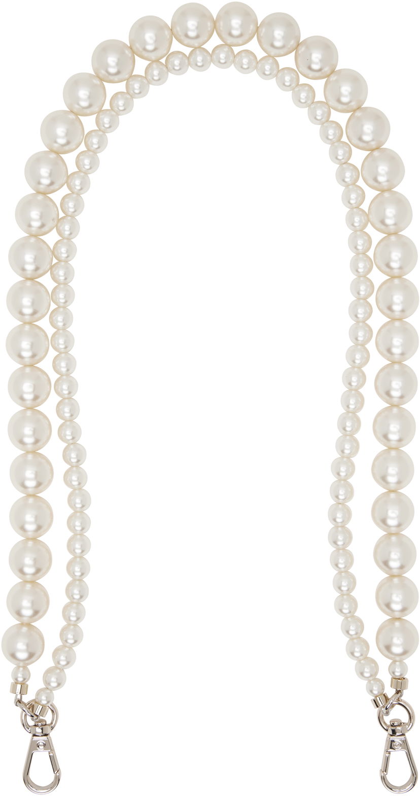 Ogrlica Simone Rocha Simone Rocha Faux-Pearl Bag Strap Bela | STRAP2-M 0904