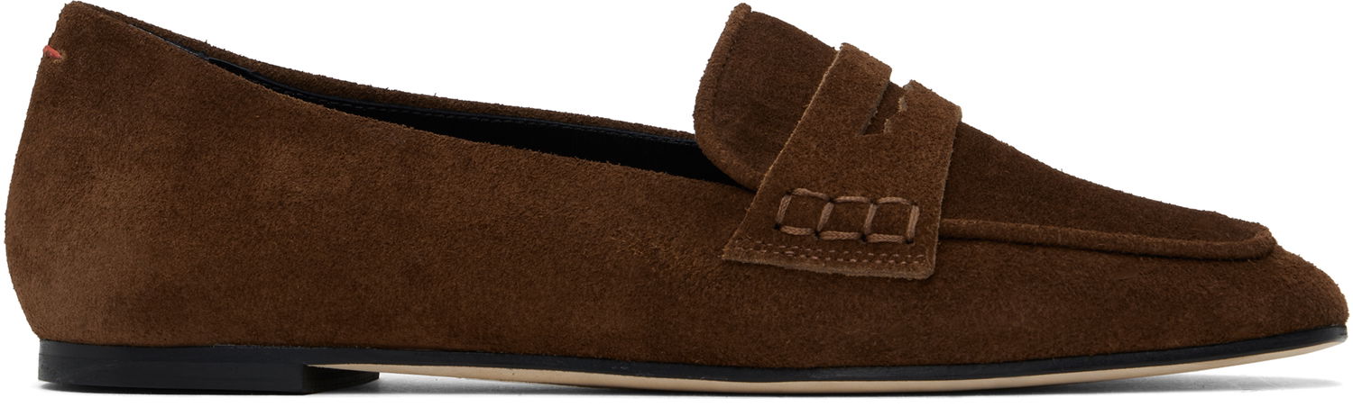 Oblačila Aeyde Aeyde Alfie Suede Loafers Rjava | A11-FL-GGRS08FL1-SS24-990-022, 0