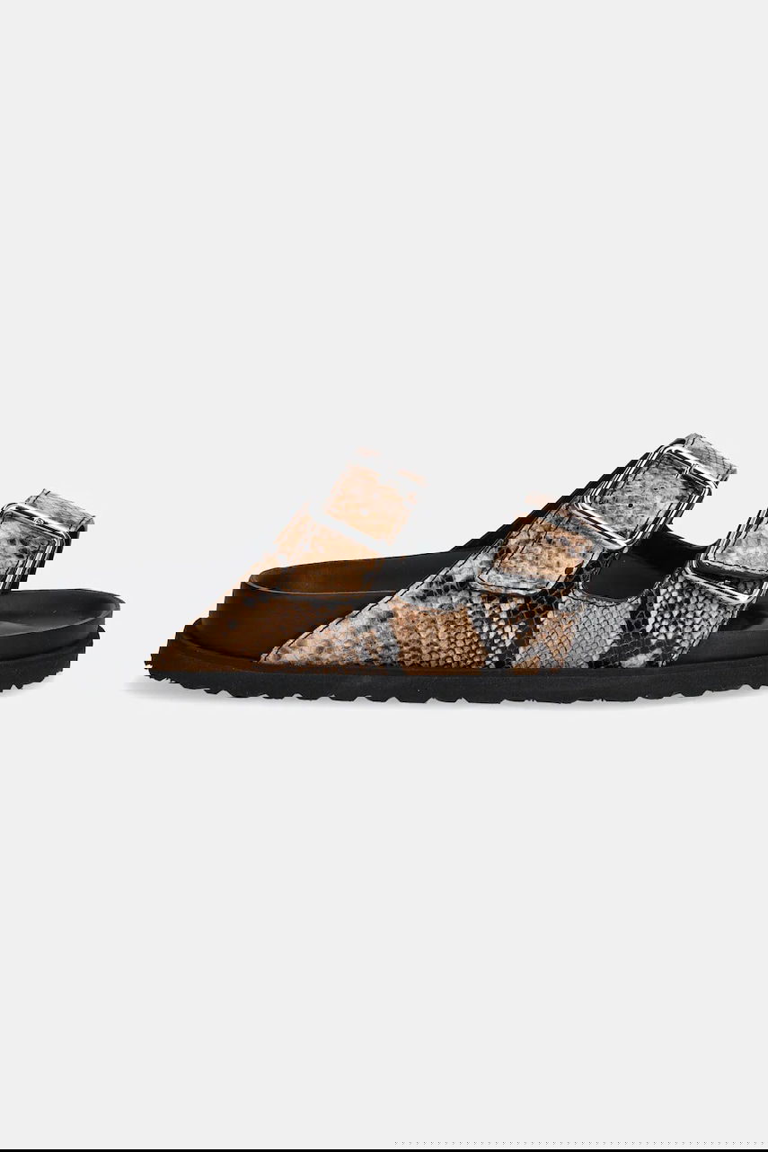 Superge in čevlji Birkenstock Birkenstock 1774 Arizona EXQ LE Double Buckle Slides Rjava | 1030003, 1