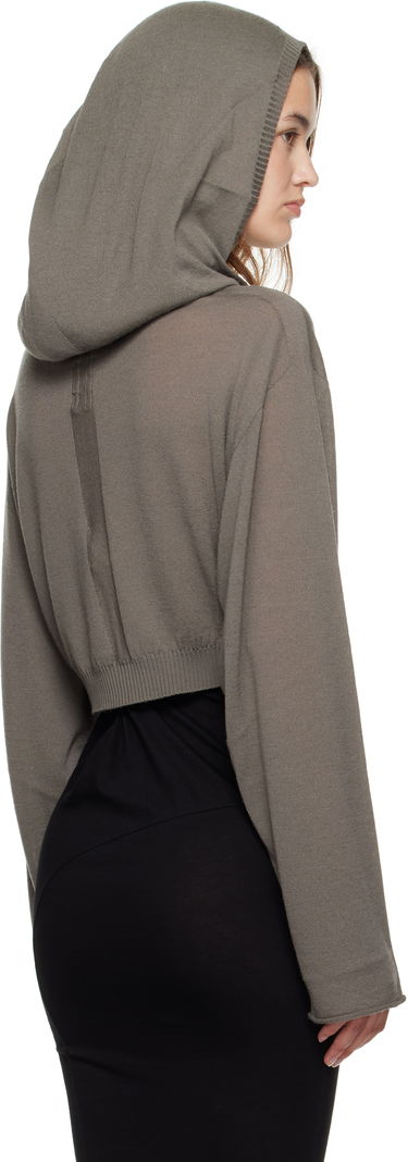 Pulover Rick Owens Rick Owens Cropped Hooded Tunic Siva | RP02E4632 M, 2