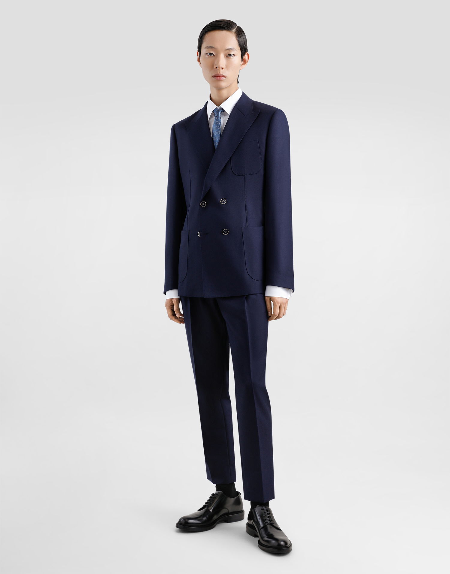 Hlače Dolce & Gabbana Dolce & Gabbana Wool Dress Pants With Double Darts Mornarica | GV4EETFM2GUB0665, 1