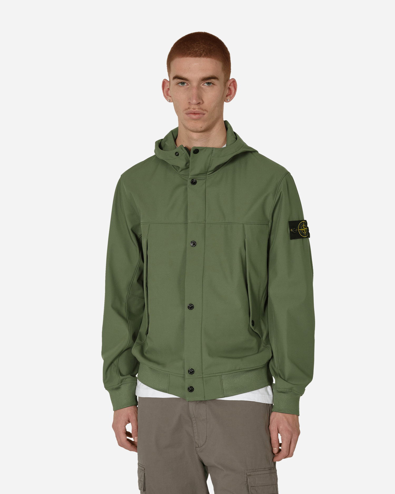 Jakna Stone Island Logo Light Soft Shell-R Jacket "Musk" Zelena | 801540227 V0059, 0