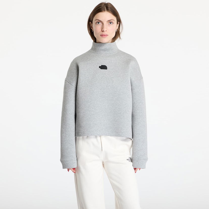 Pulover The North Face Relaxed Fit Mock Neck Sweatshirt Siva | NF0A89C1EC41