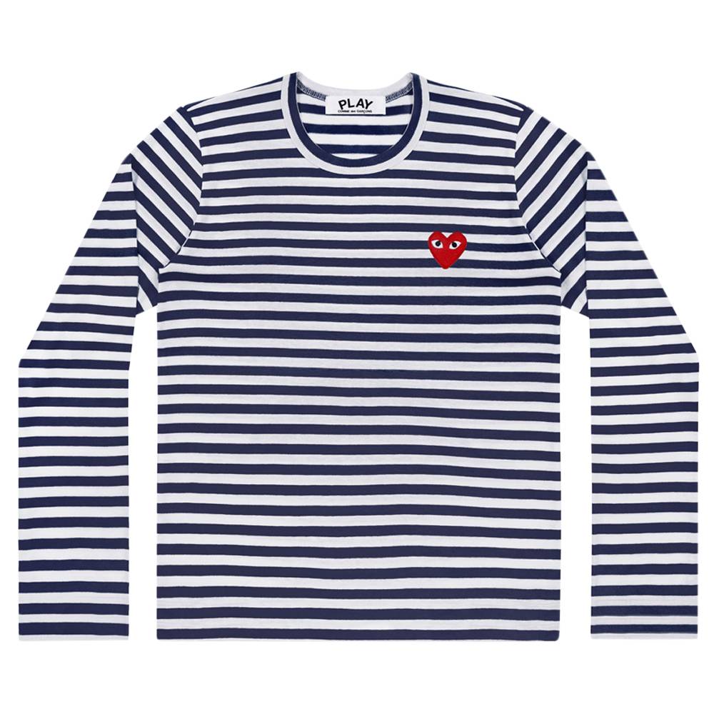 Srajce Comme des Garçons PLAY Heart Logo Tee Mornarica | AZ T010 051 1, 1