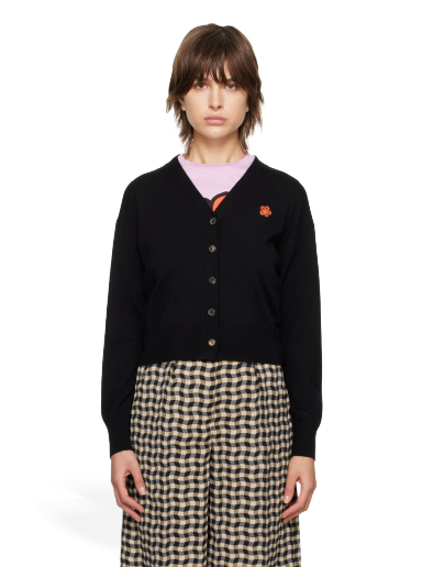 Pleteni pulover KENZO Paris Boke Flower Cardigan Črna | FD52CA3833LB