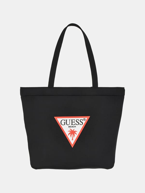 Tote bag GUESS Triangle Logo Beach Bag Črna | E2GZ06KCG70