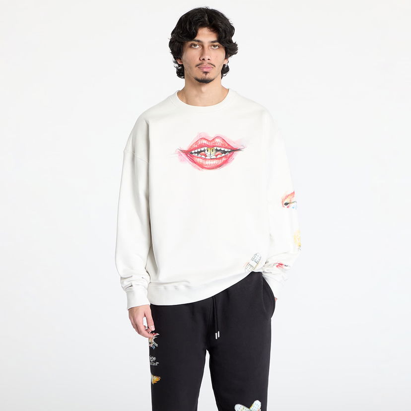 Pulover Footshop FTSHP x Kurňavka Crewneck Sweatshirt Bela | FTSHP_477