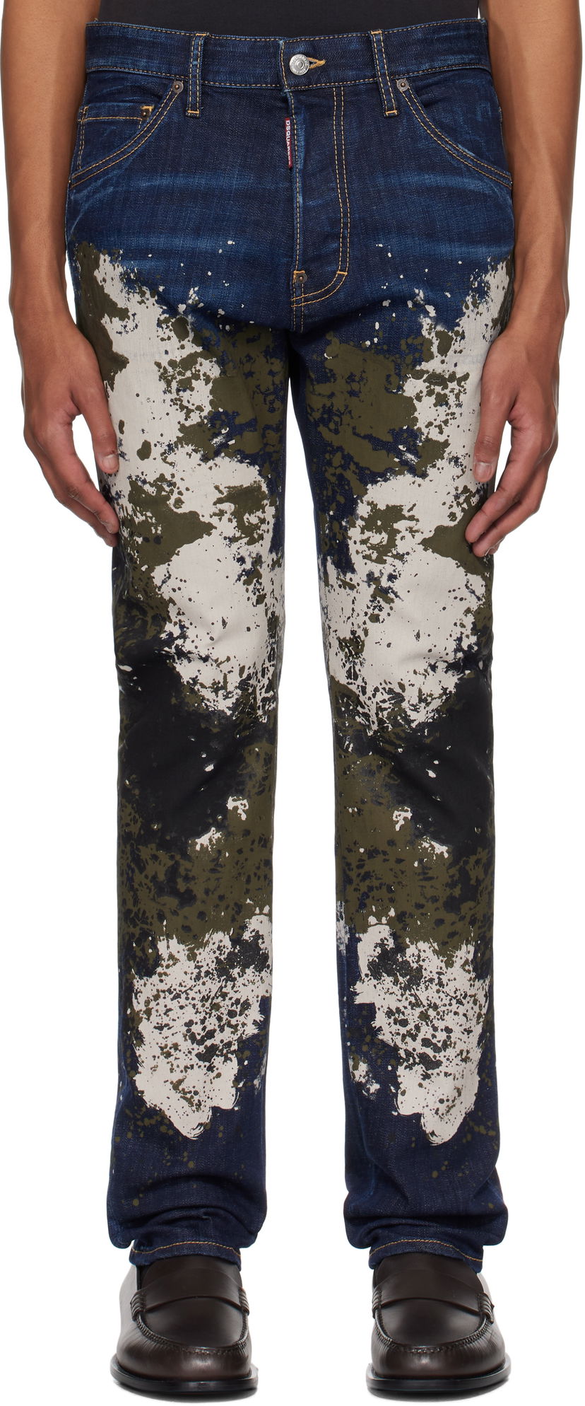 Kavbojke DSQUARED2 Dsquared2 Cool Guy Painted Jeans Modra | S74LB1671_S30664