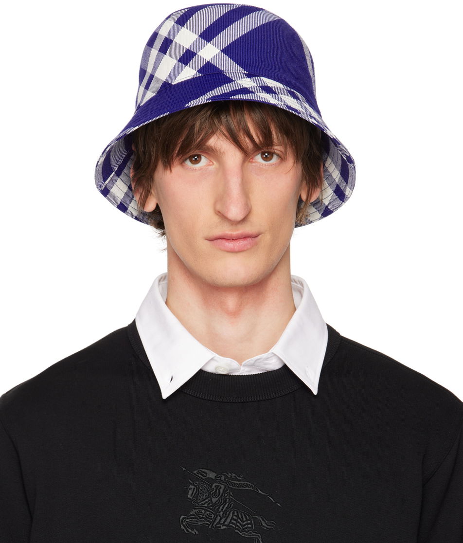 Kapa Burberry Check Bucket Hat Mornarica | 8079490, 0