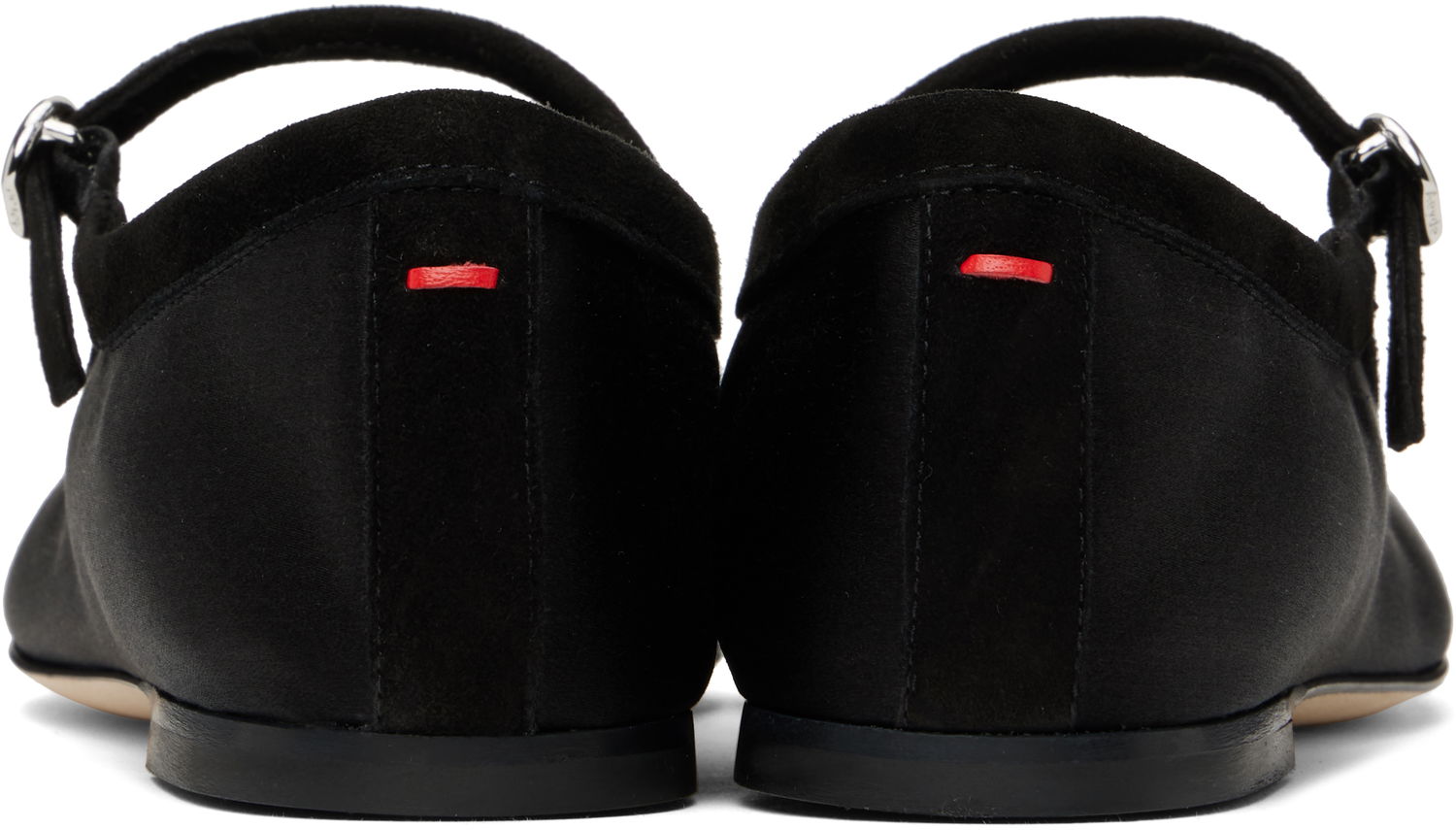Oblačila Aeyde Aeyde Uma Satin Toe-Cap Ballerina Flats Črna | A11-FL-RKLS08FL169-SS25-800-067, 1