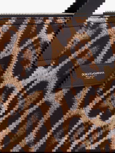 Tote bag Dolce & Gabbana Dolce & Gabbana Leopard Print Tote Bag Rjava | BM2375A6F30HY13M, 4