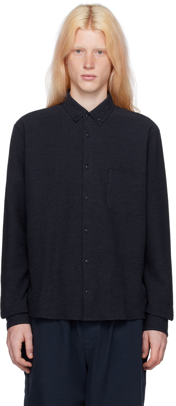 Srajce YMC YMC Dean Button-Down Shirt Mornarica | P2VMC