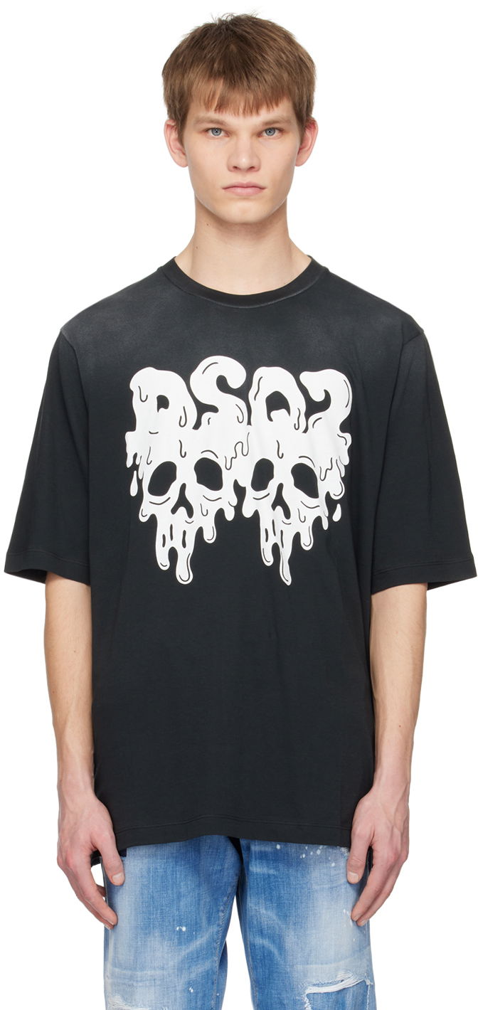 Majica DSQUARED2 Dsquared2 After Midnight Goth Skater T-Shirt Črna | S74GD1137_S21600