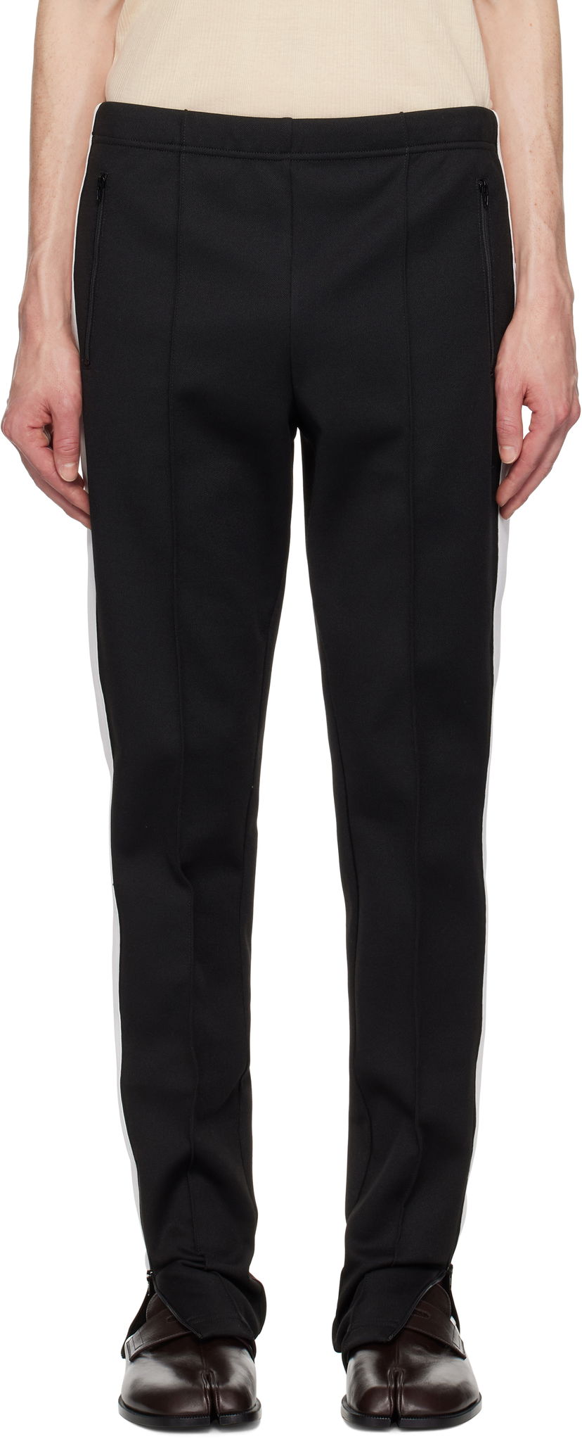 Trenirka Maison Margiela Maison Margiela Striped Sweatpants Črna | S50KA0675 S23168