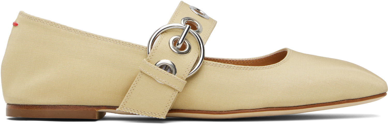 Nega čevljev Aeyde Aeyde Uma Eyelet Mary-Jane Ballerina Flats Bež | A11-FL-RKLS08FL159-SS25-957-069, 0