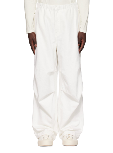 Hlače Jil Sander Drawstring Denim Trousers Bela | J21KA0178 J46463