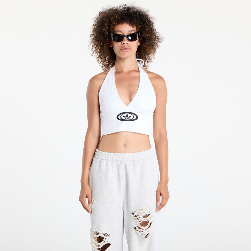 Krop-top adidas Originals adidas Originals Campus 2000 V Halter Top Bela | KC8801
